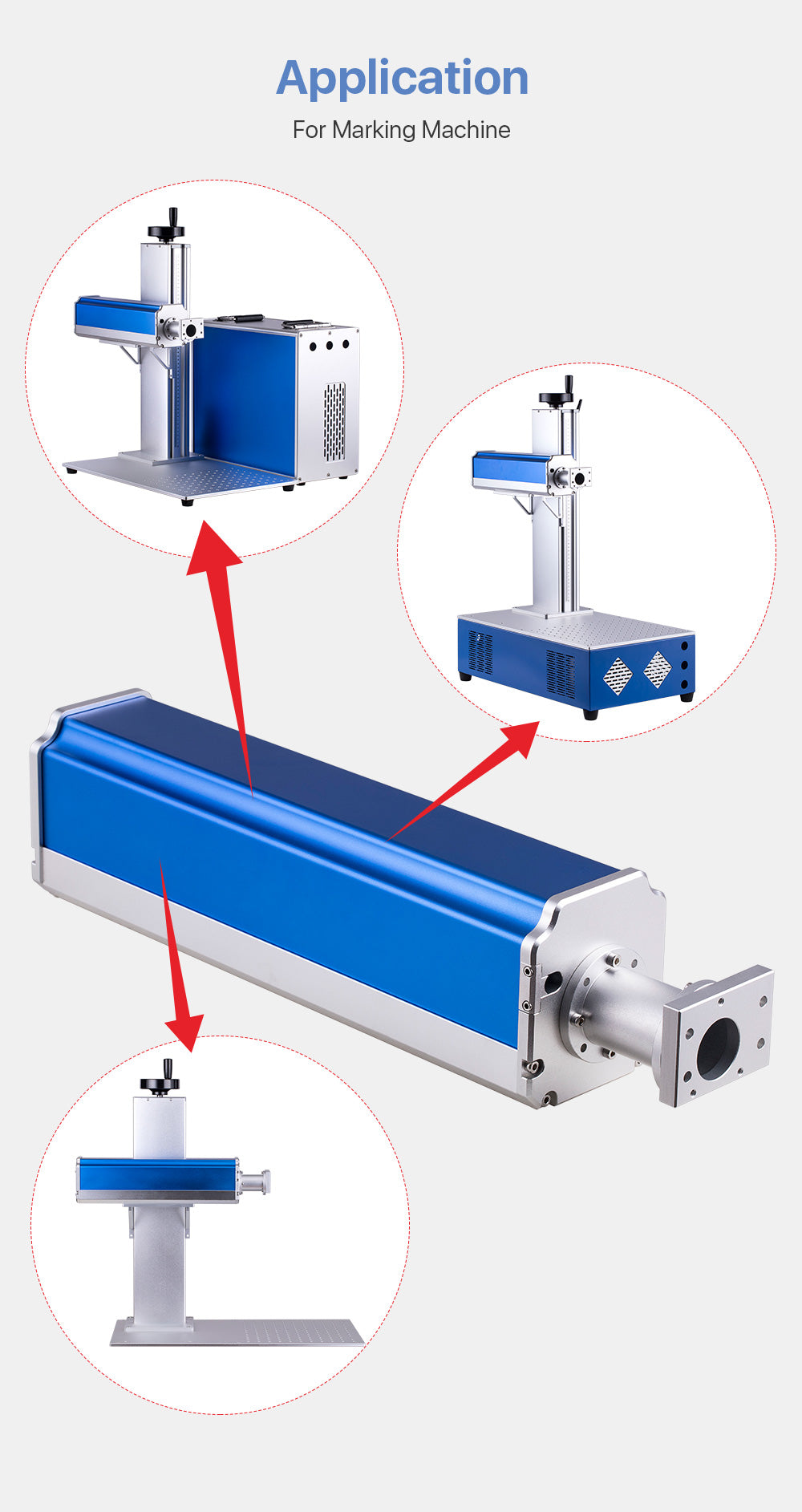 Fiber laser path for laser marking machine