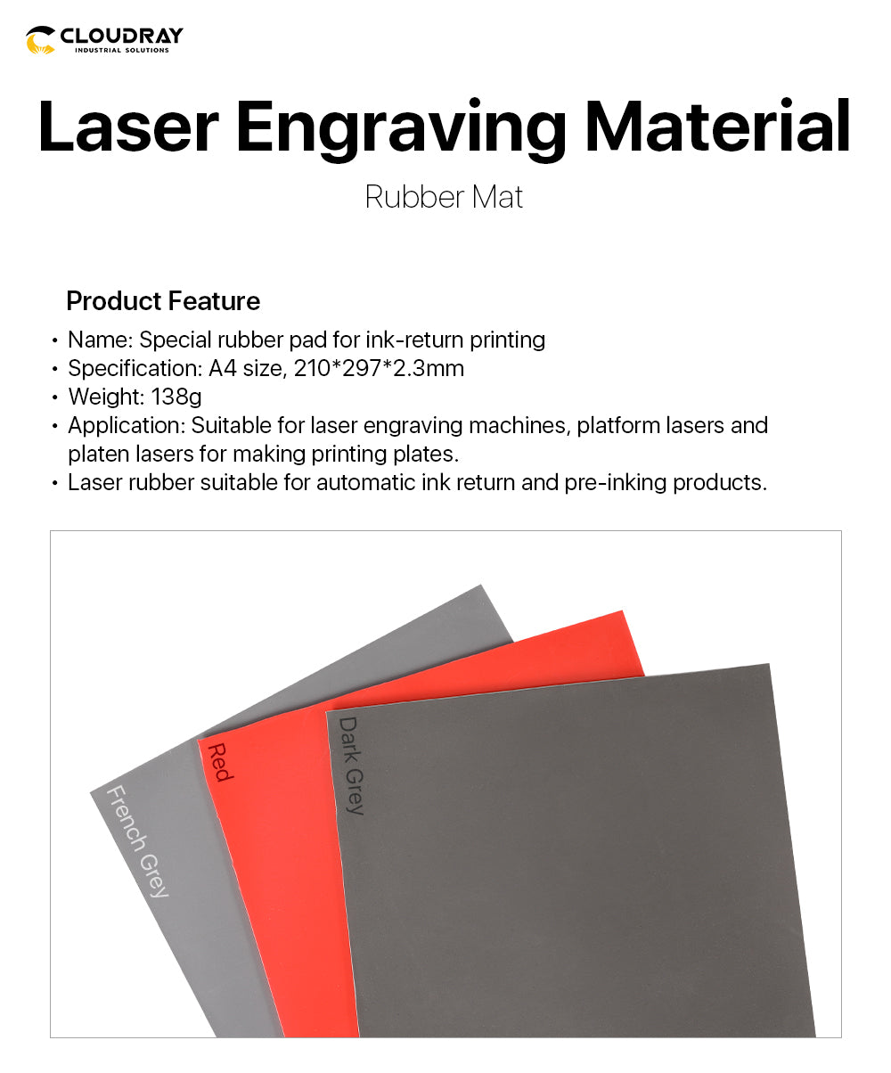 Rubber Mat Laser Engraving Material Seal Engraving with 3M Glue DIY Art  Design Material For Laser Engraving & Marking Machine