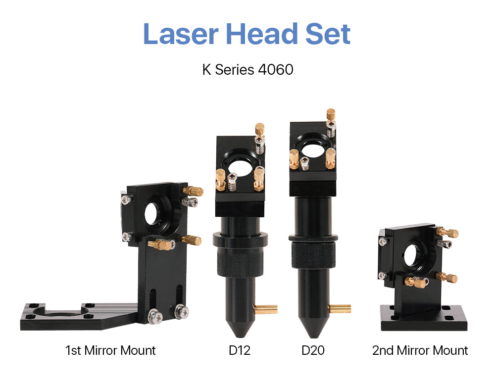 Cloudray K Series Black Laser Head Set With 1st Mirror Mount & 2nd Mirror Mount