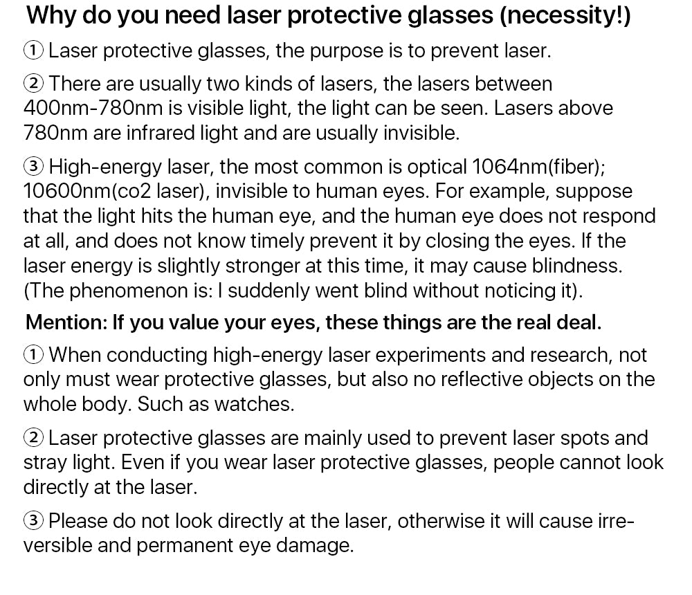 Safety Goggles 10600nm For CO2 Laser