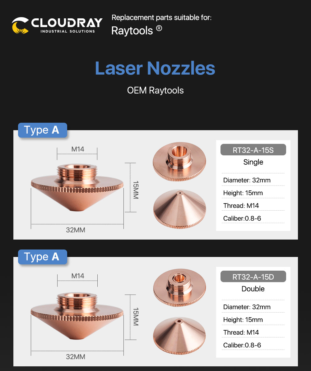 Cloudray Sale In Bulk Raytools A Type Laser Cutting Nozzles