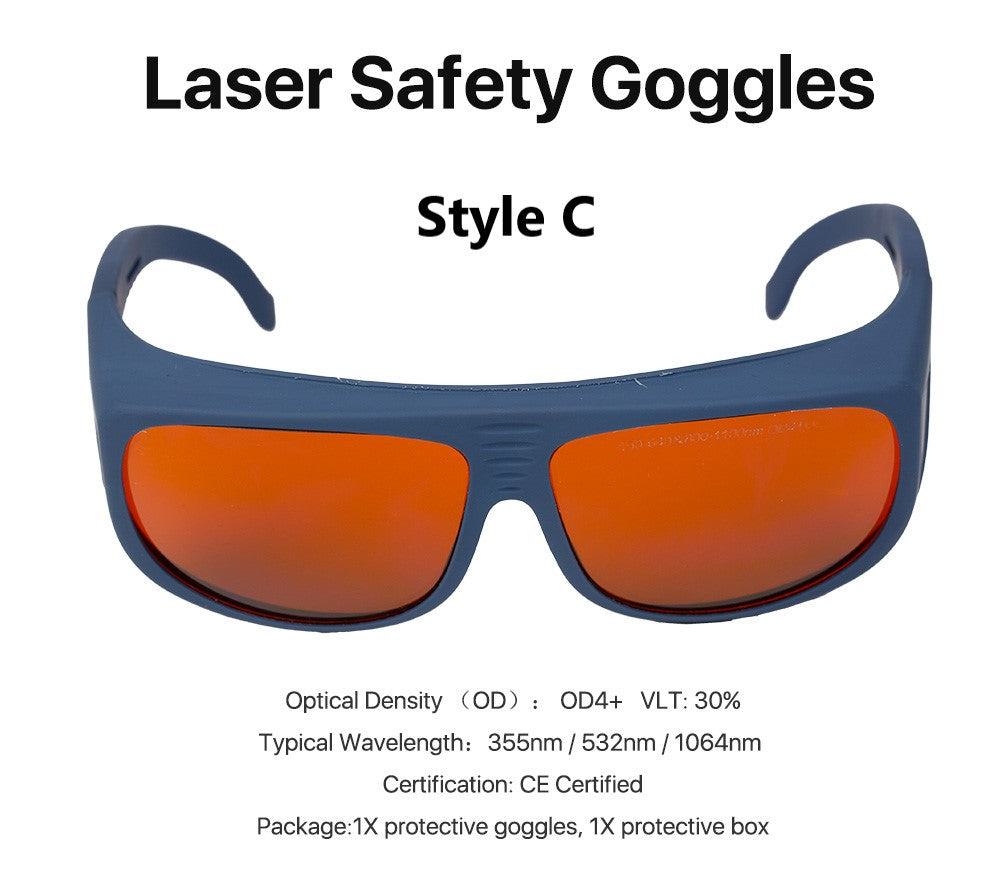 355 & 532nm OD4 Laser Safety Goggles For Welding