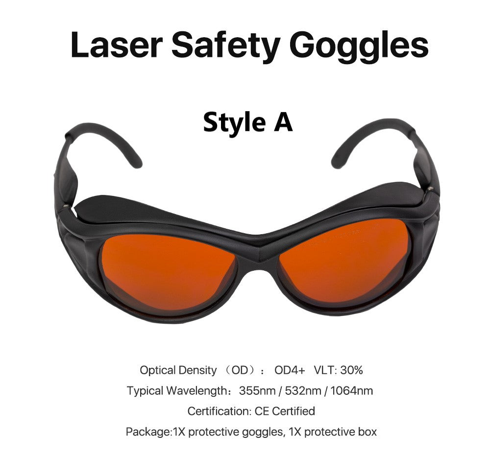 355 & 532nm OD4 Laser Safety Goggles For Welding