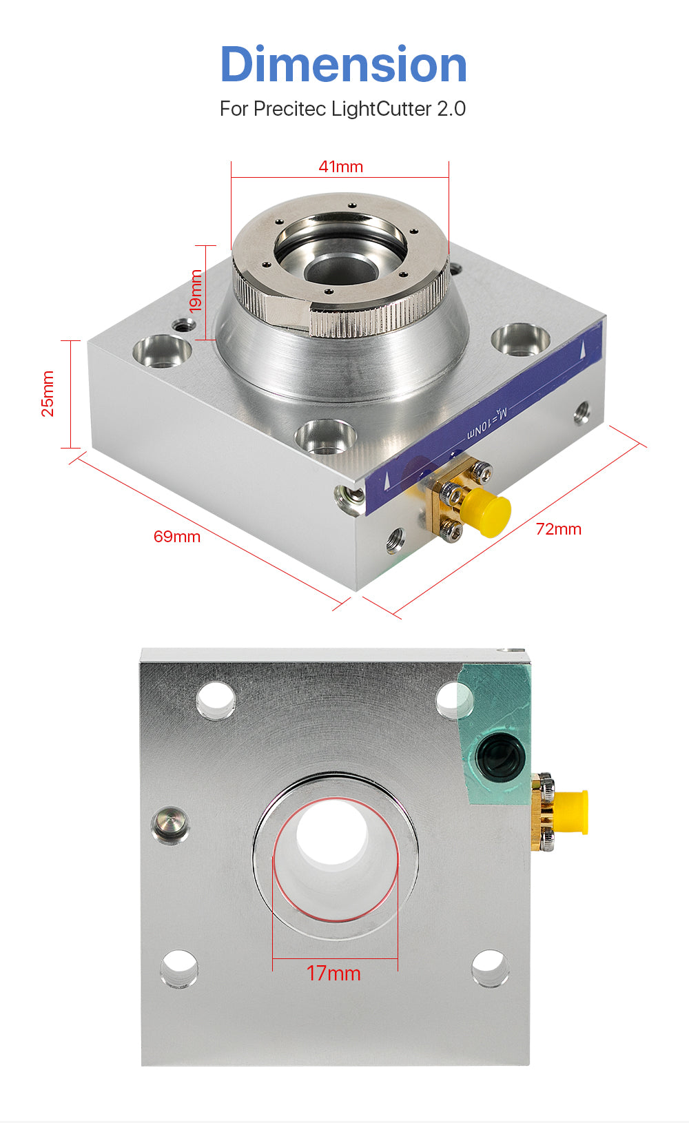 OEM Precitec lightcutter Nozzle Connector