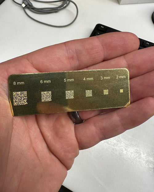 One of our clients recently enquired about how small of a functional QR code we would be able to laser engrave, so we put it to the test. Remarkably, even a QR code only 2mm x 2mm could be engraved with high enough deta.jpg__PID:e3e9f34c-817e-4346-a7a6-d970a5b72e8e