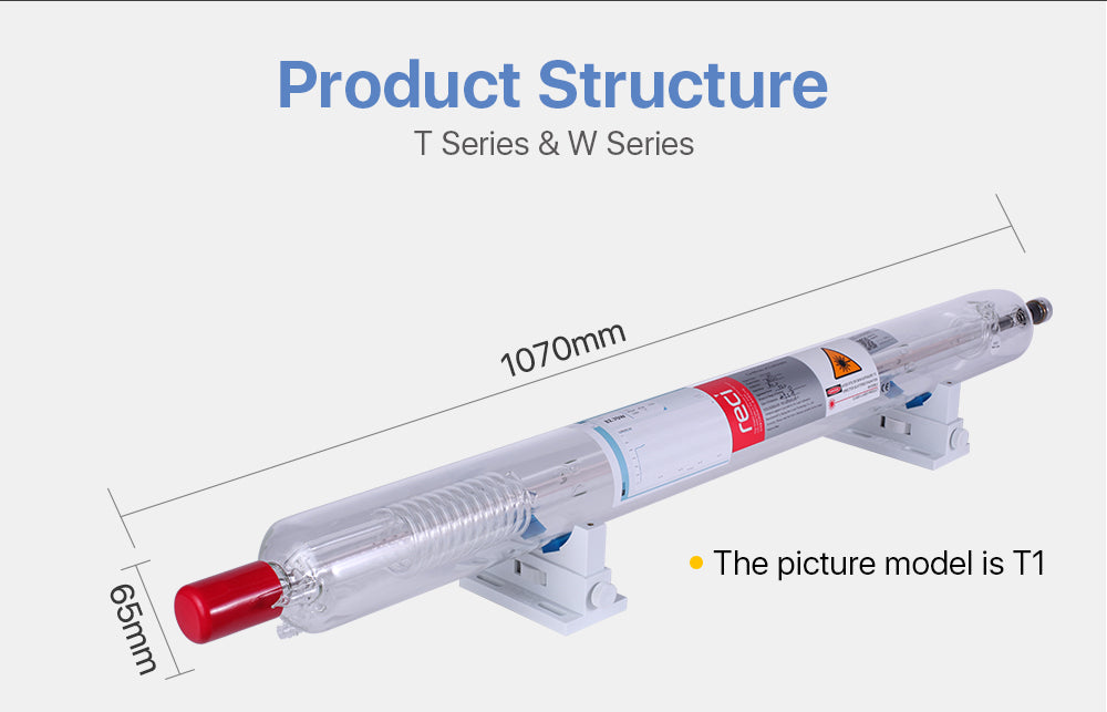 RECI W & T Series CO2 Laser Tube