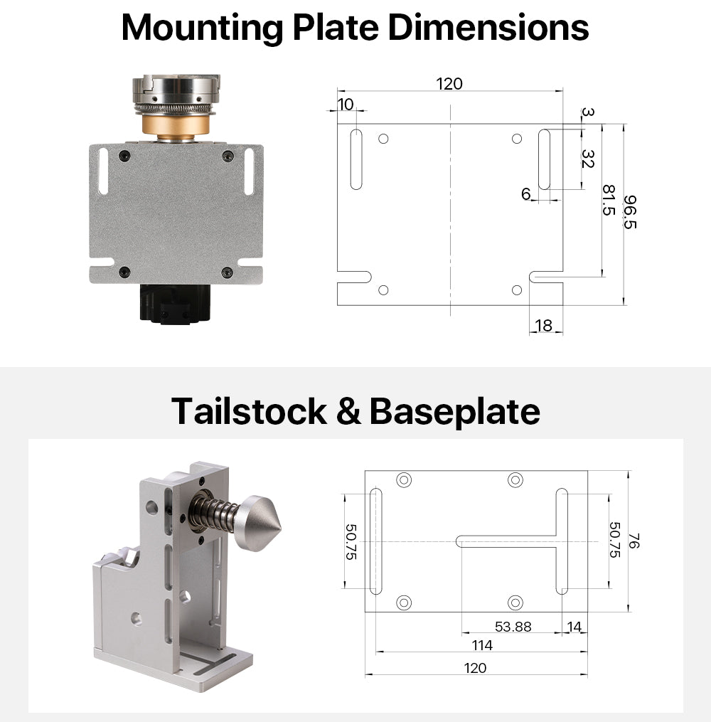 D69 D80 D100 A Series Rotary Attachment Set Success