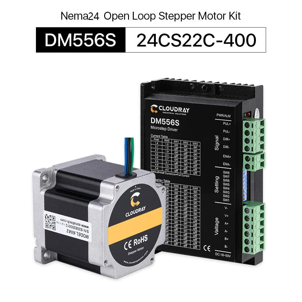 Cloudray 2 Phase Nema23 Open Loop Stepper Motor Driver Kit 