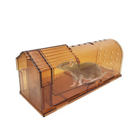 2packs Transparent Plastic Potable Mouse Trap Reusable Rodent Pest Rat Catcher Cage