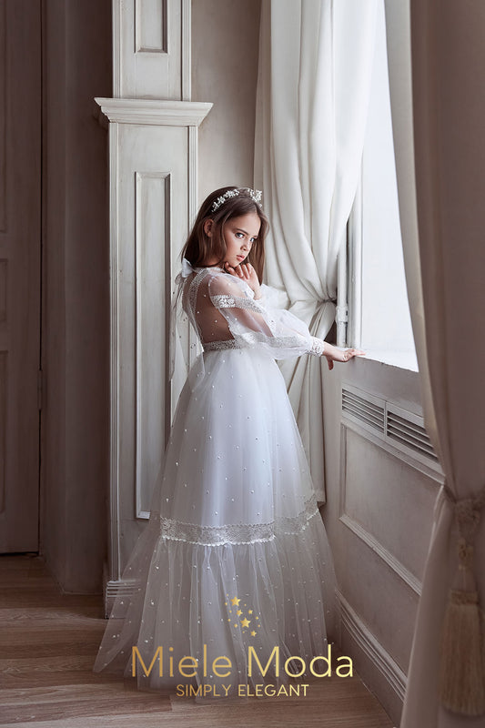 Lucie Boho Flower Girl Dress - Miele Moda Luxury Fashion