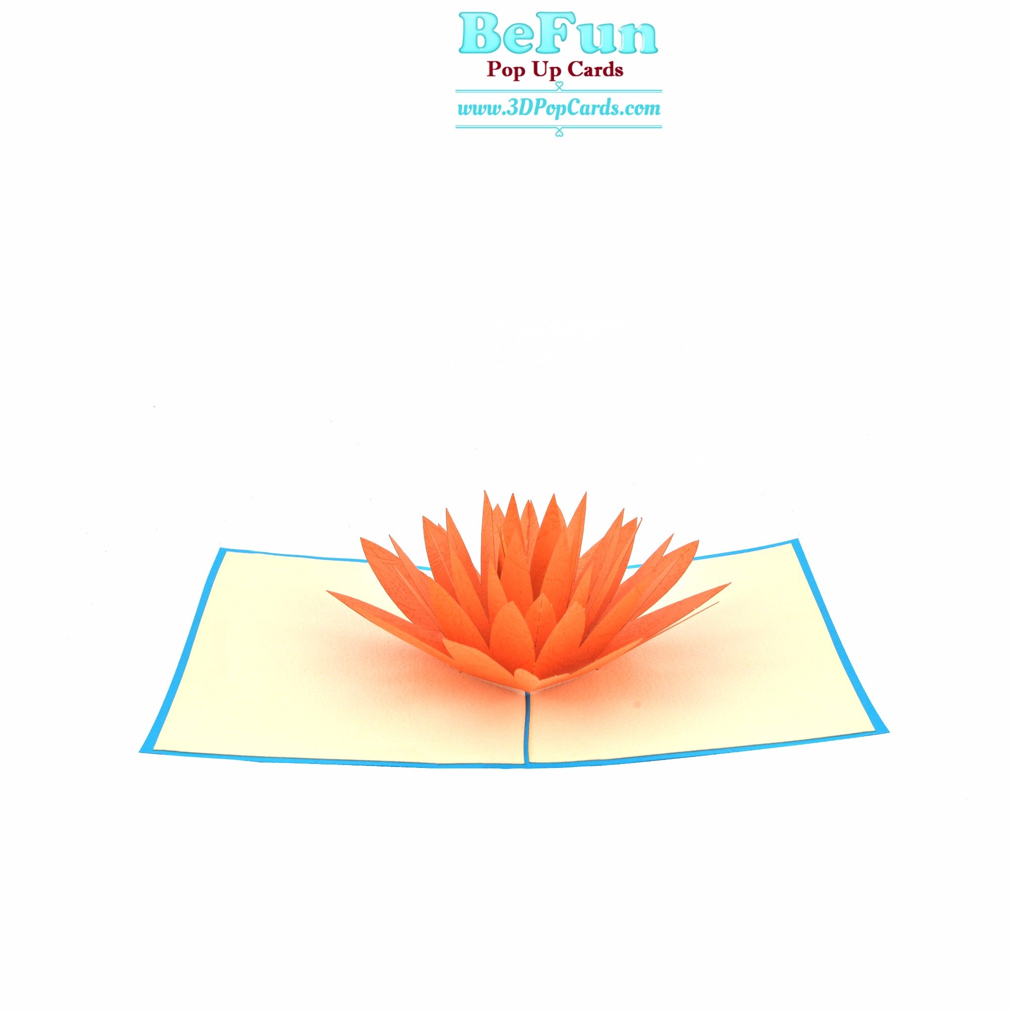 Water Lily Flower 3d Pop Up Greeting Cards Paper Floral