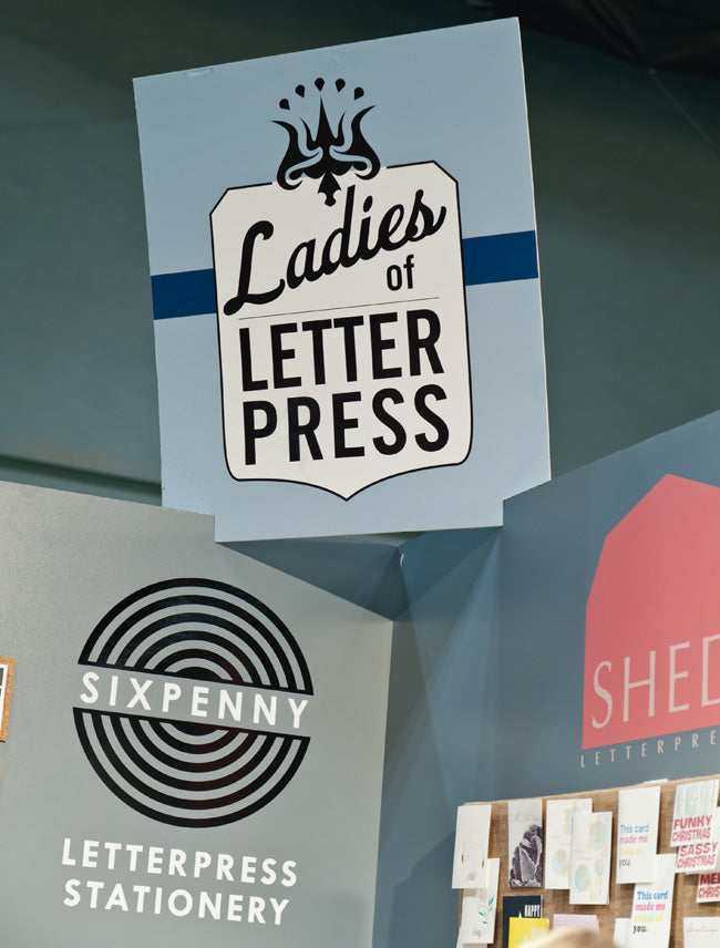 ladies of letterpress booth at nss-2