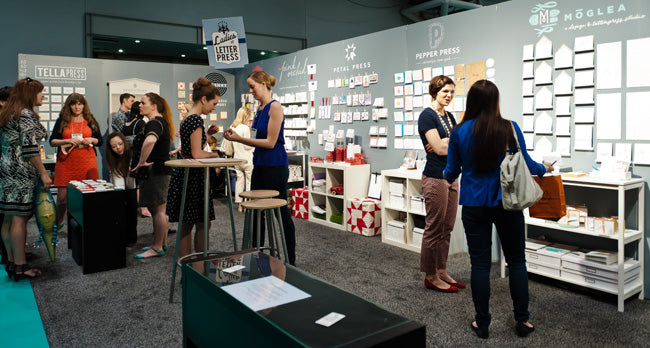 ladies of letterpress booth at nss 2012