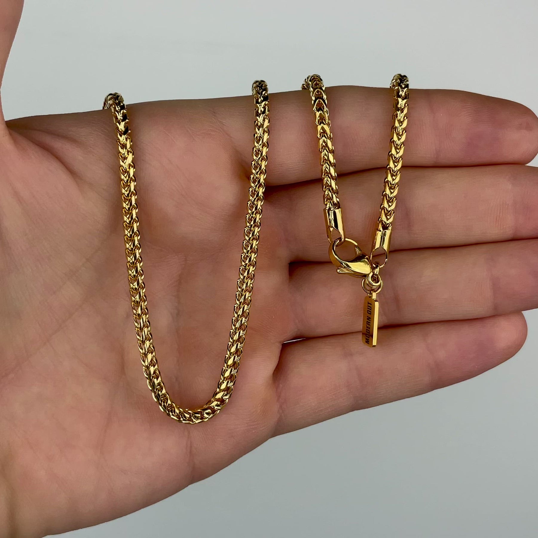 Franco Chain Necklace Gold 3mm MODERN OUT