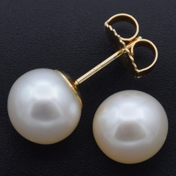 14K Yellow Gold Pearl Grape Cluster Screw Back Earrings - Colonial Trading  Company