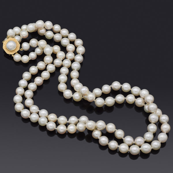 Ming's Hawaii Double Strand Pearl Necklace - Hawaii Estate & Jewelry Buyers