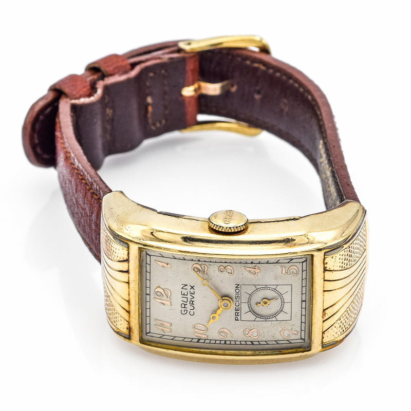 Vintage 1937 Gruen Curvex Lord Ristside Drivers Watch 14K Gold Filled ...