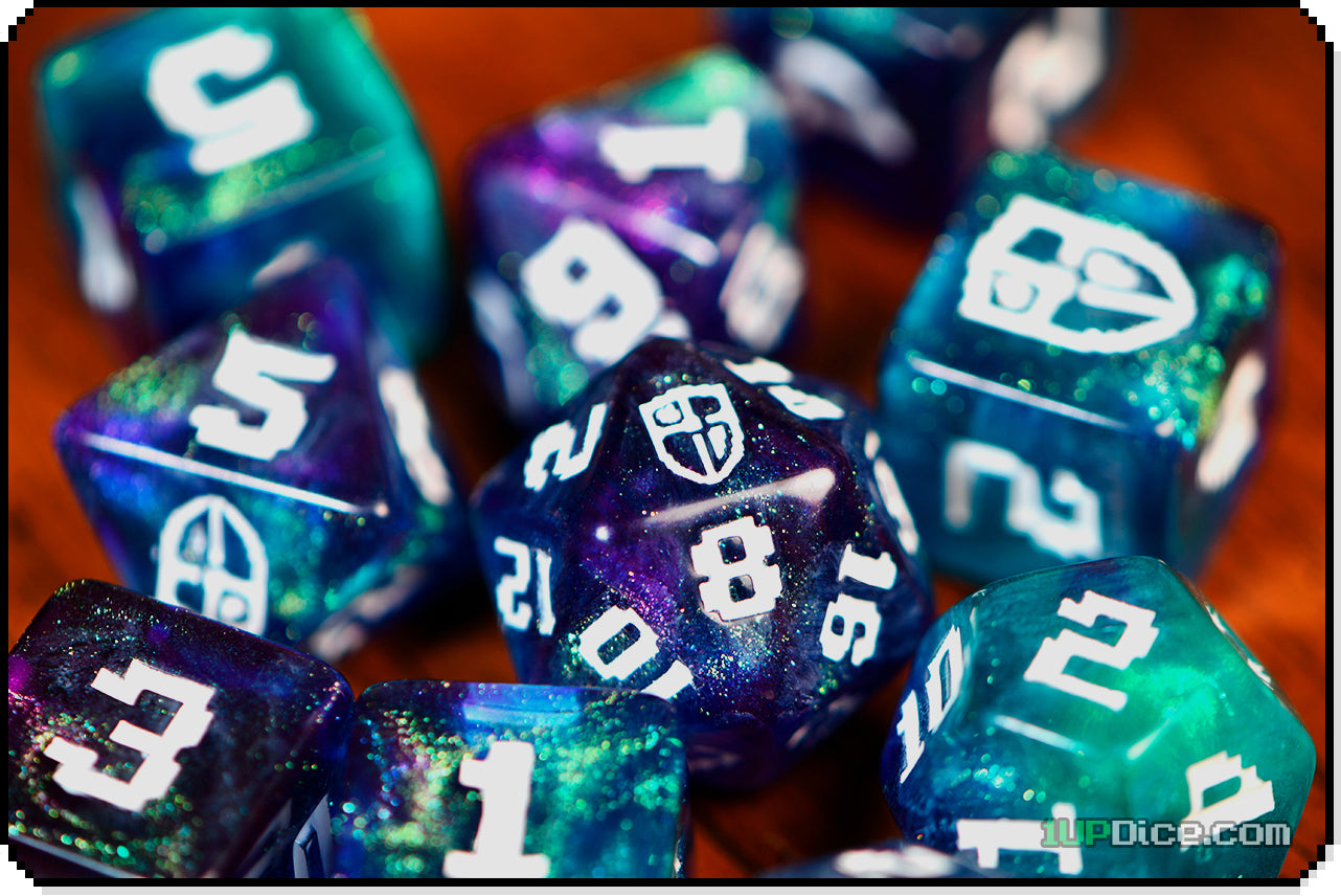 Radiant Shield 1UP-Dice macro shot