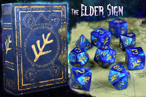 Blue Aether Elder Sign polyhedrals