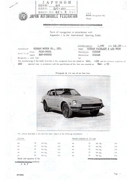 1970 Fairlady Z 432 Jdm Legends