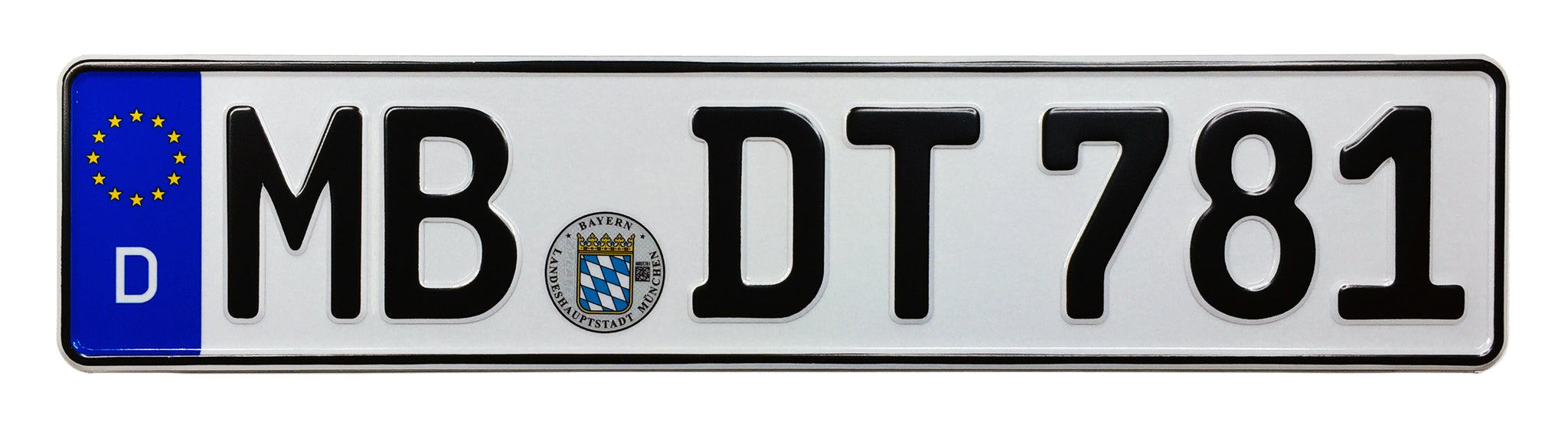 European German License Plate – 0
