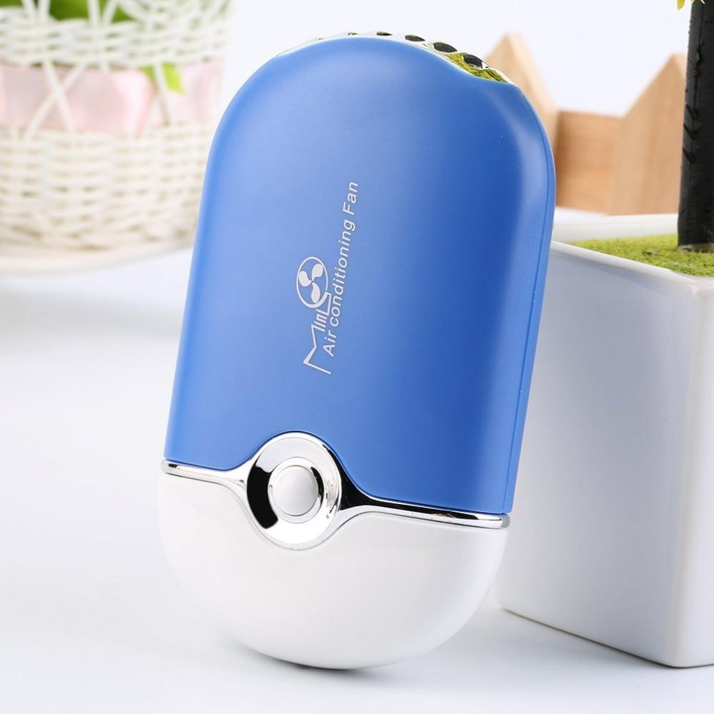 Mini Portable Fan Battery Operated Air Conditioner Powered Desk AC ...