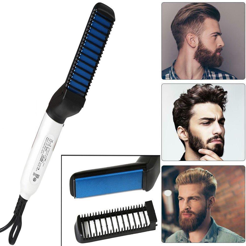 Official Beard Straightener Comb Brush Tool Men Hair Styling Iron ...