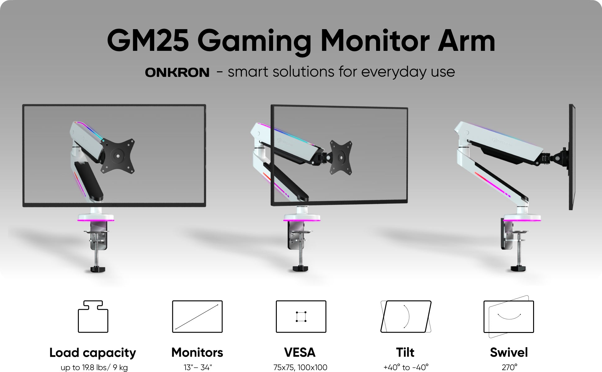 GM25 monitor mount