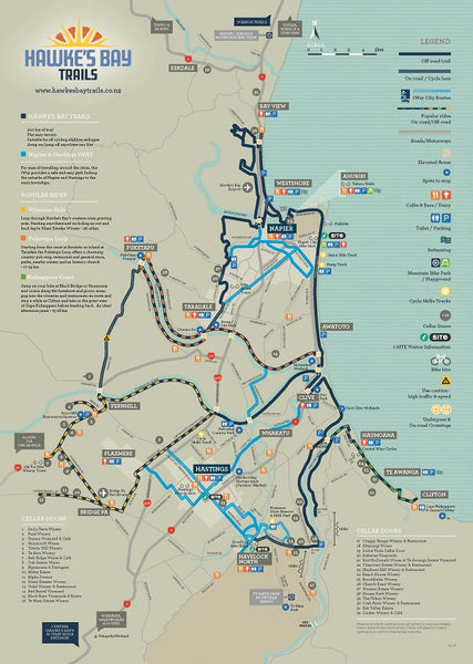 Hawke's Bay Cycle Trail Map 2018