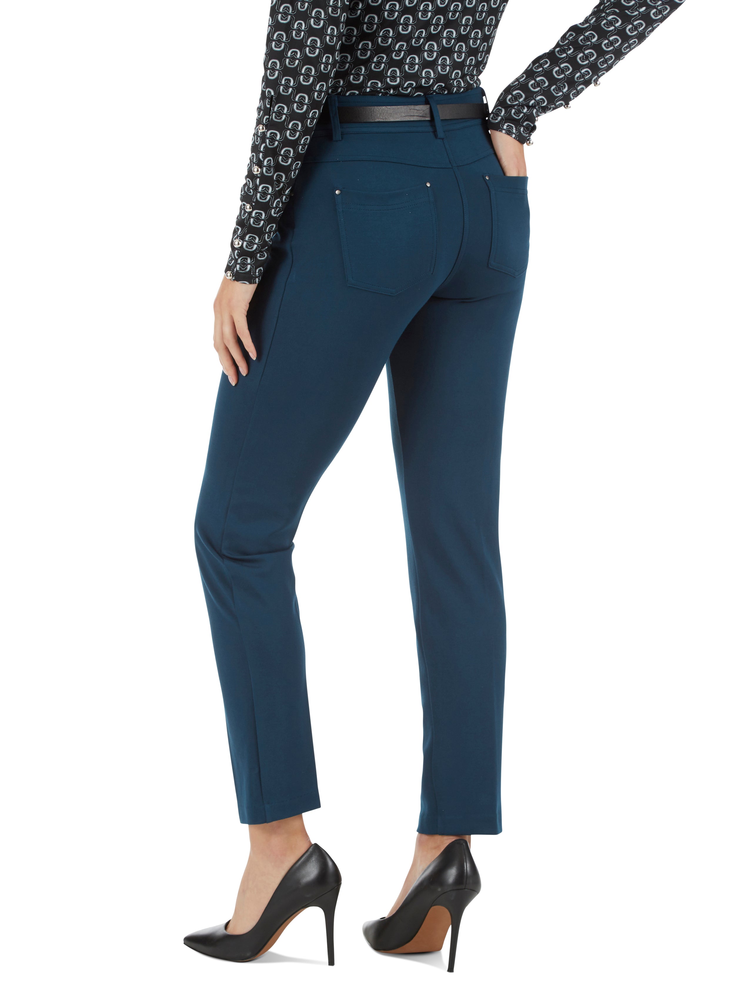 Five Pocket Ponte Knit Jean Style Pants – 89th + Madison