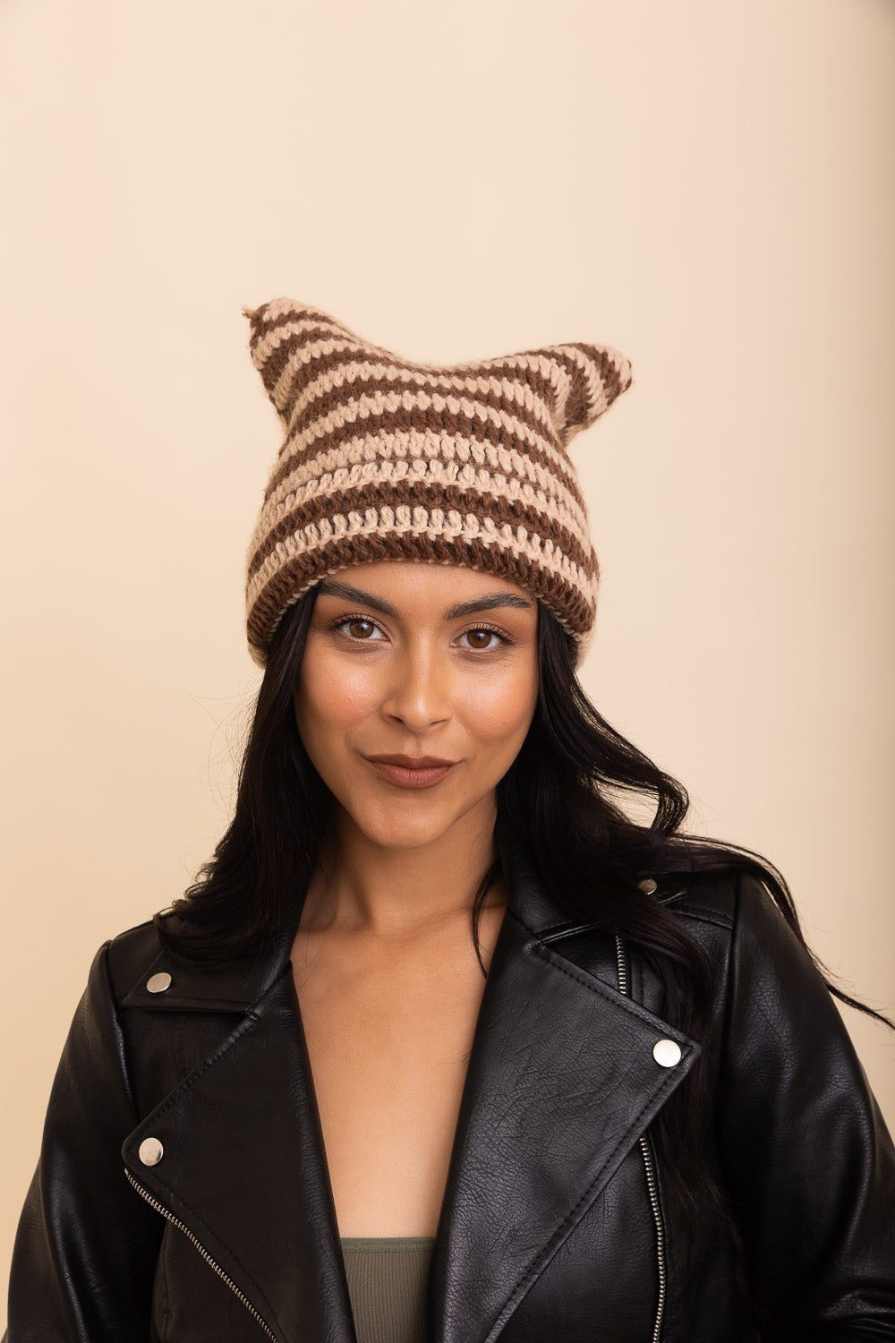 Purrfectly Cozy Cat Ear Crochet Beanie – The House of Gentry