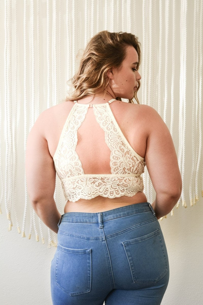 High Neck Netted Lace Bralette Plus – The House of Gentry