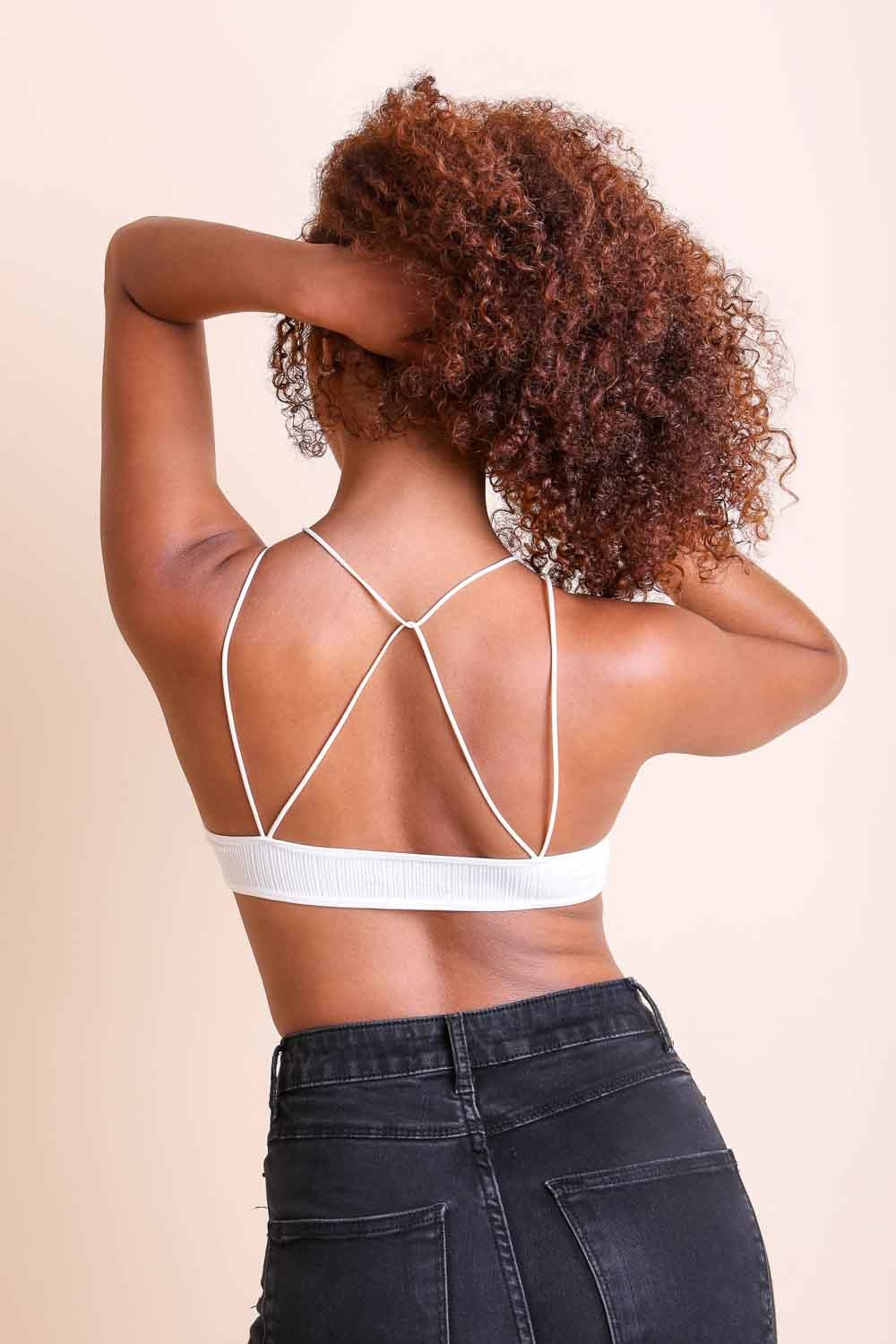 Hollister Lace-back Seamless Crop Cami in White