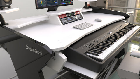 StudioDesk Enterprise With Pullout Option White