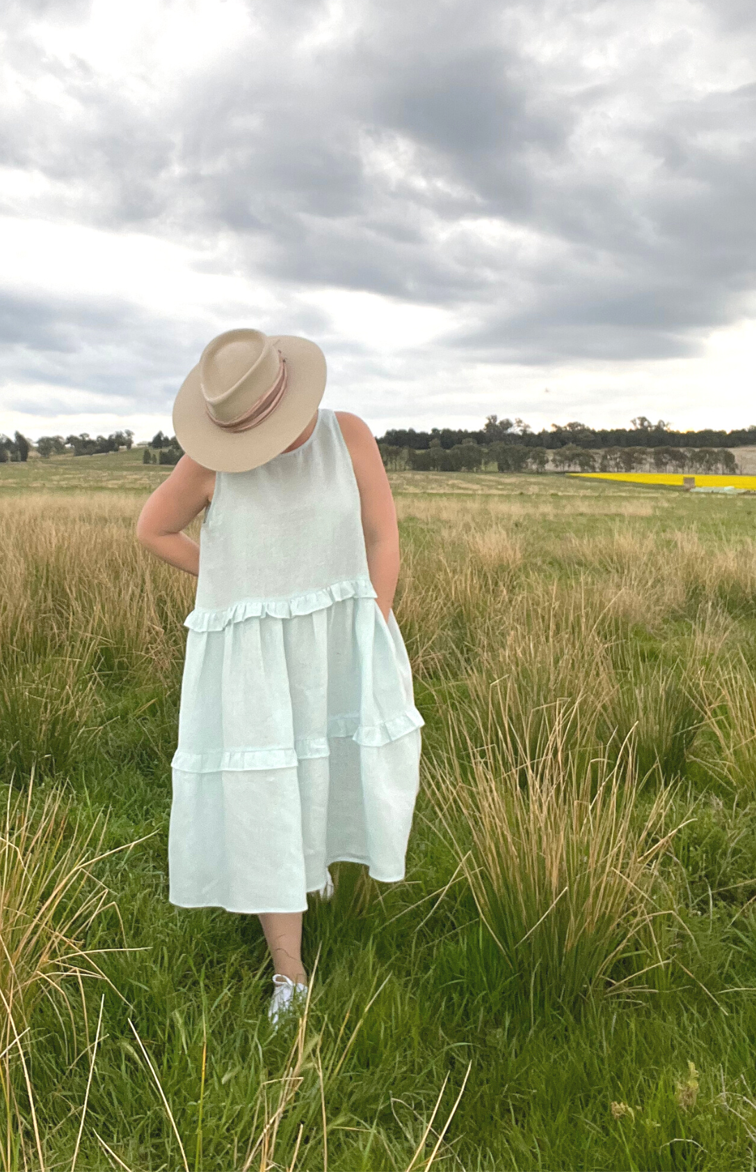 Ostuni Dress - Ocean Blue (linen) – Hello Hattie