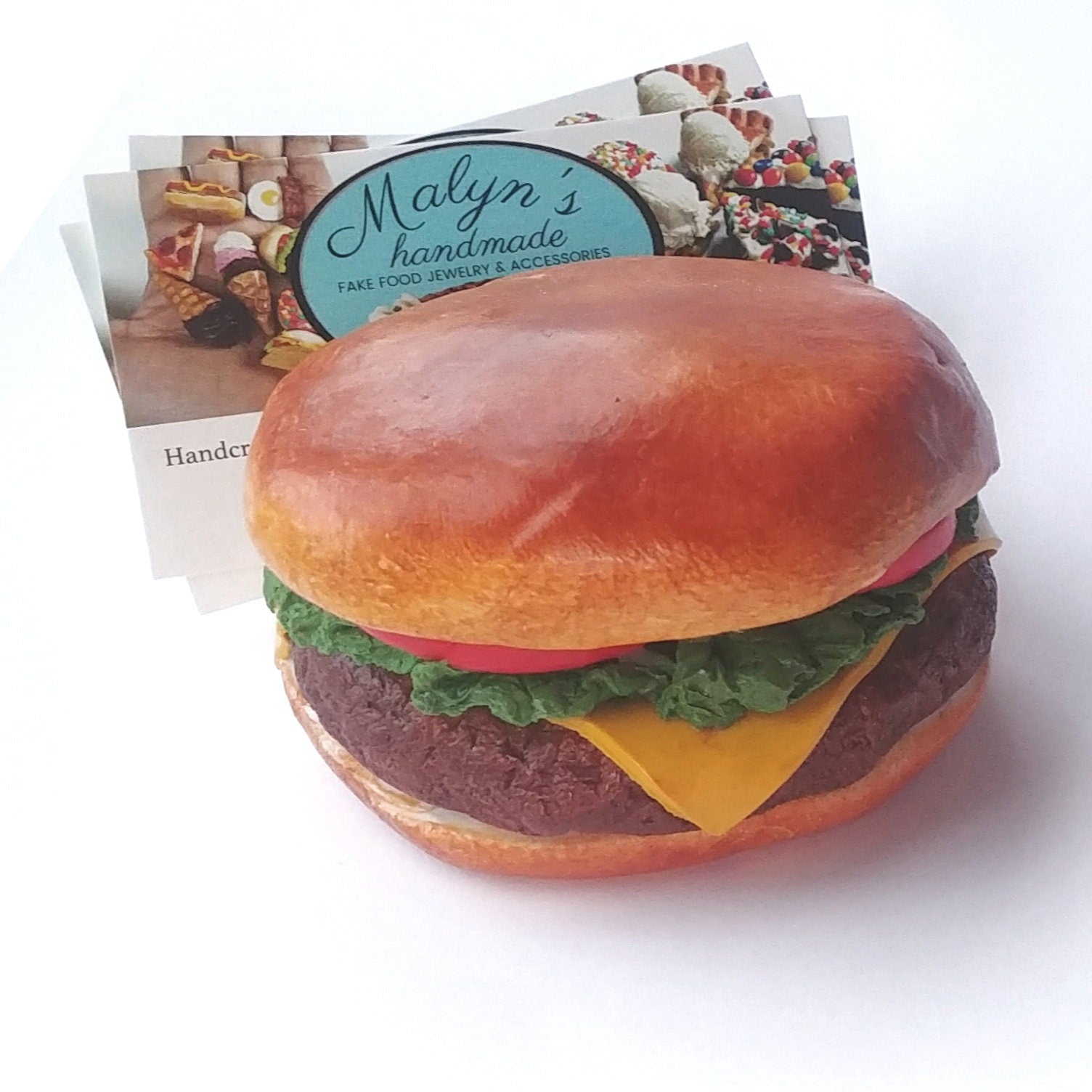 Burger Business Card Holder For Desk Cute Office Decor Co
