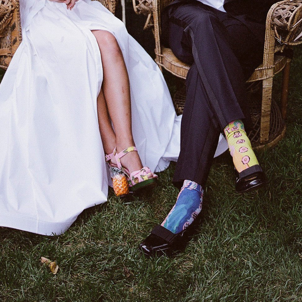 Bride and Groom Wedding Socks