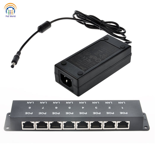POE-8-ENC 8 Port 10/100mbps Data Speed, Mode B PoE Injector Support 12 – poe -world