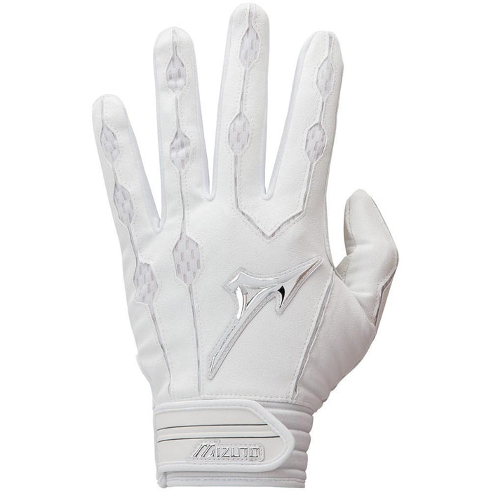 white mizuno batting gloves