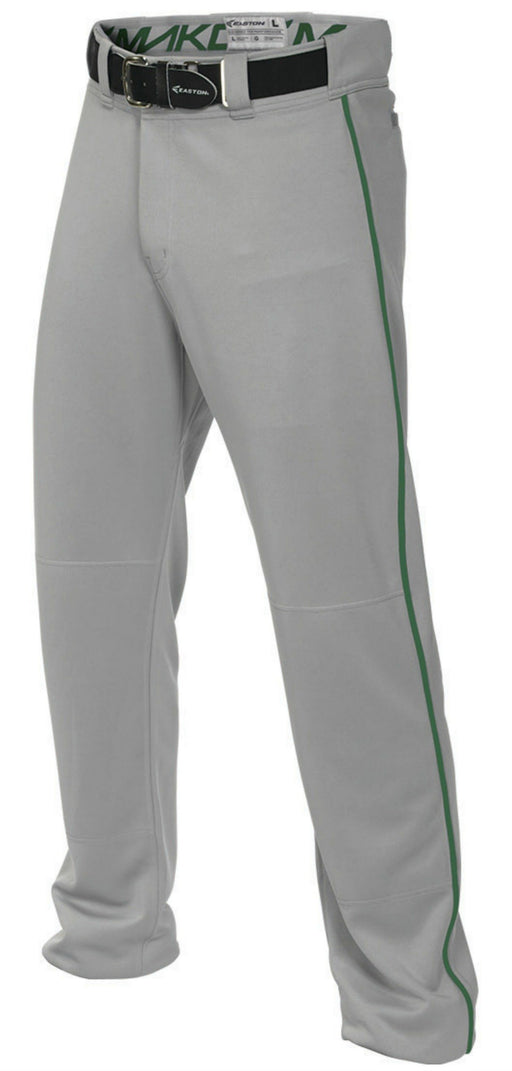 nike white baseball pants with green piping