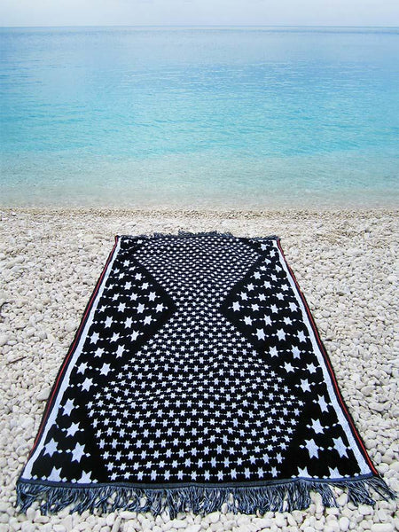 large black beach towels
