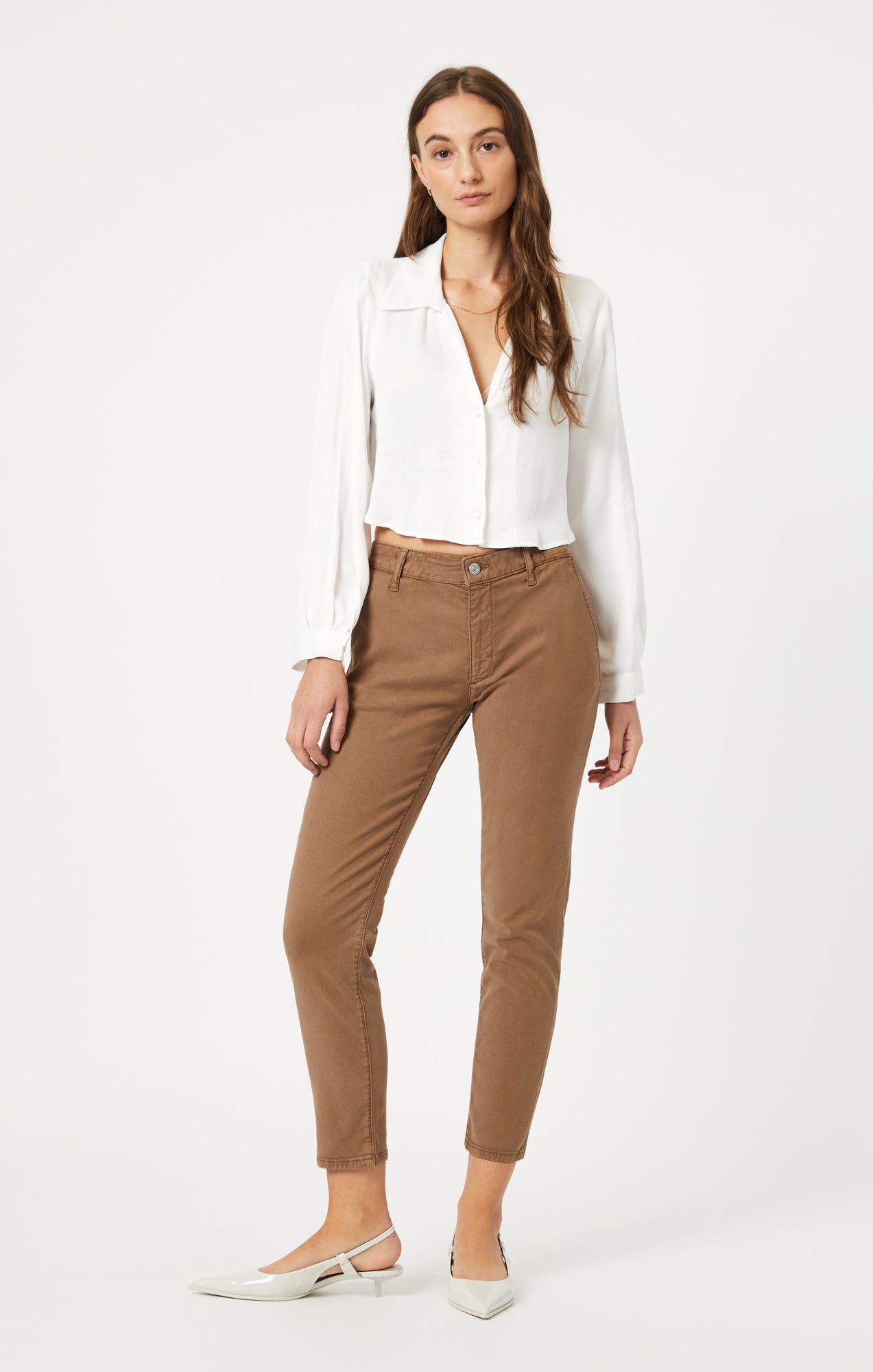 Maternity Full Panel Straight Khakis