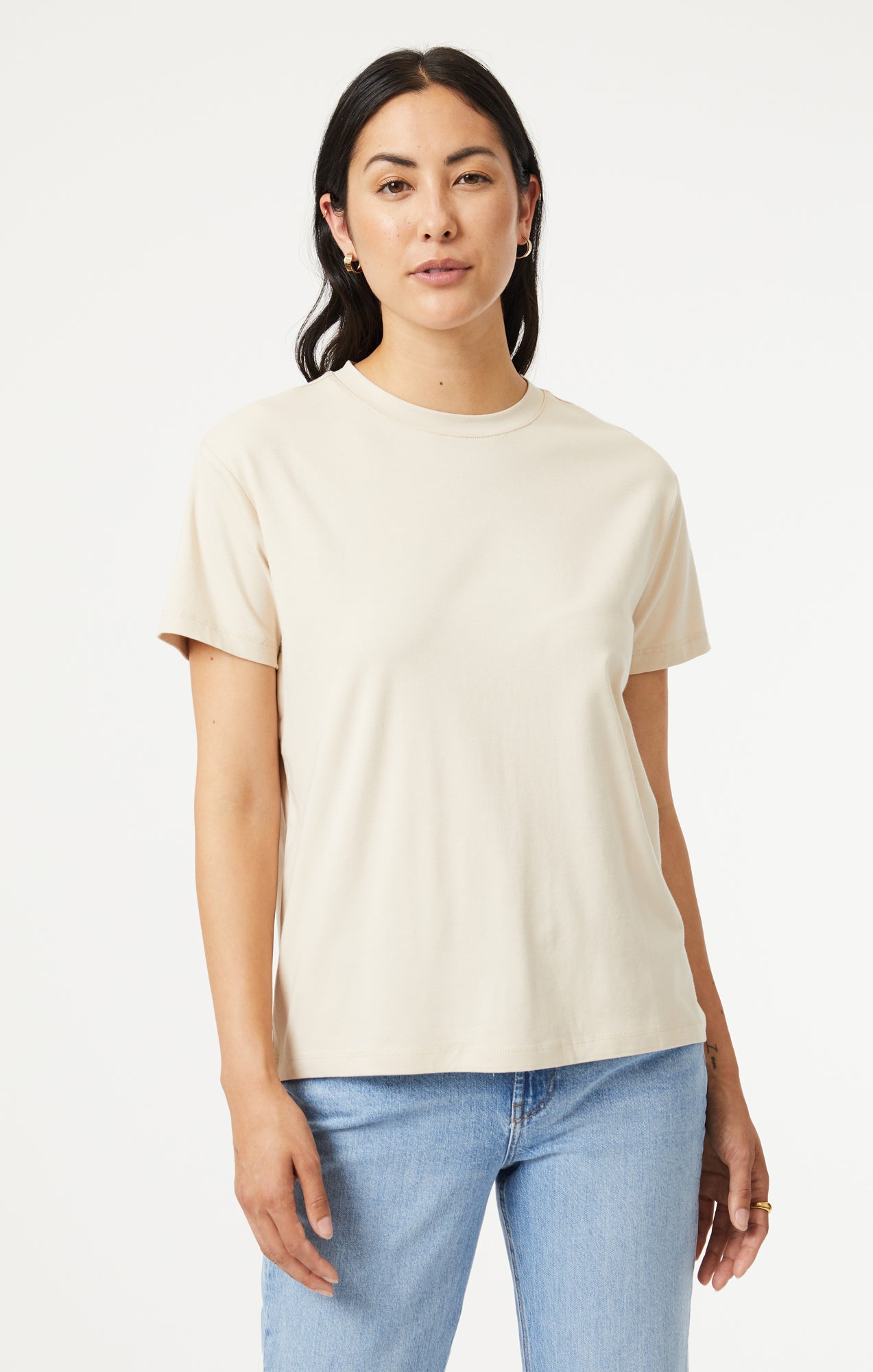 Mavi Women's Dina Denim Shirt In Beige Natural Dye