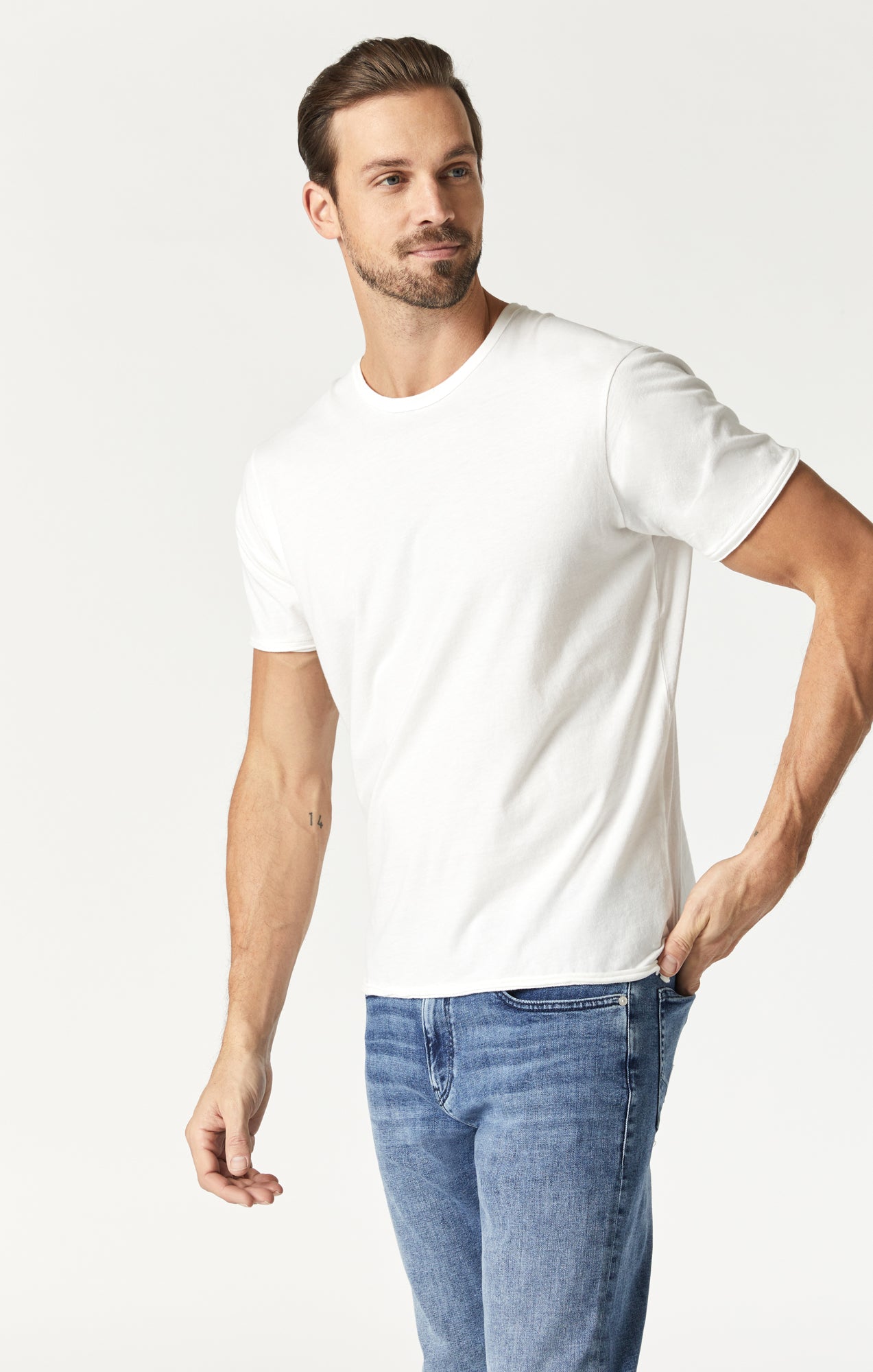 Mavi Men's Crew Neck T-Shirt In Twilight Blue