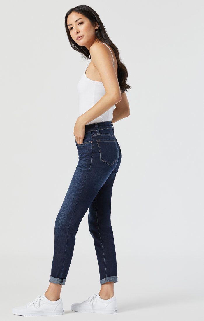 Mavi Women's Adriana Mid Rise Super Skinny Jeans in Indigo Tribeca