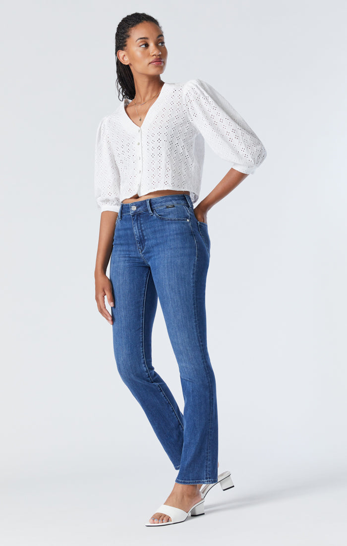 High Rise Slim Bootcut Jeans in Lennox