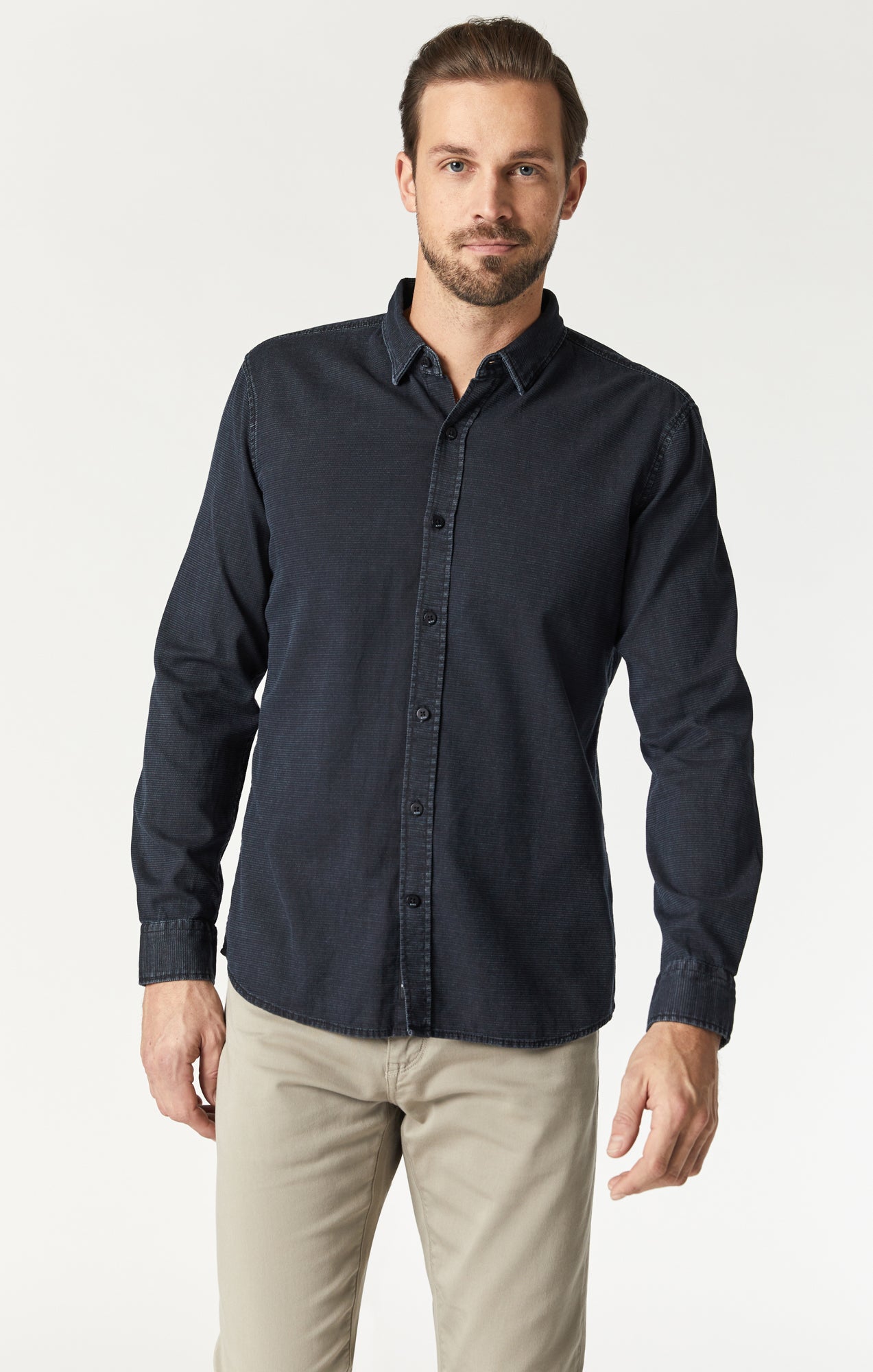 Curved Hem Long Sleeve Midnight Blue - ZIVI Apparel