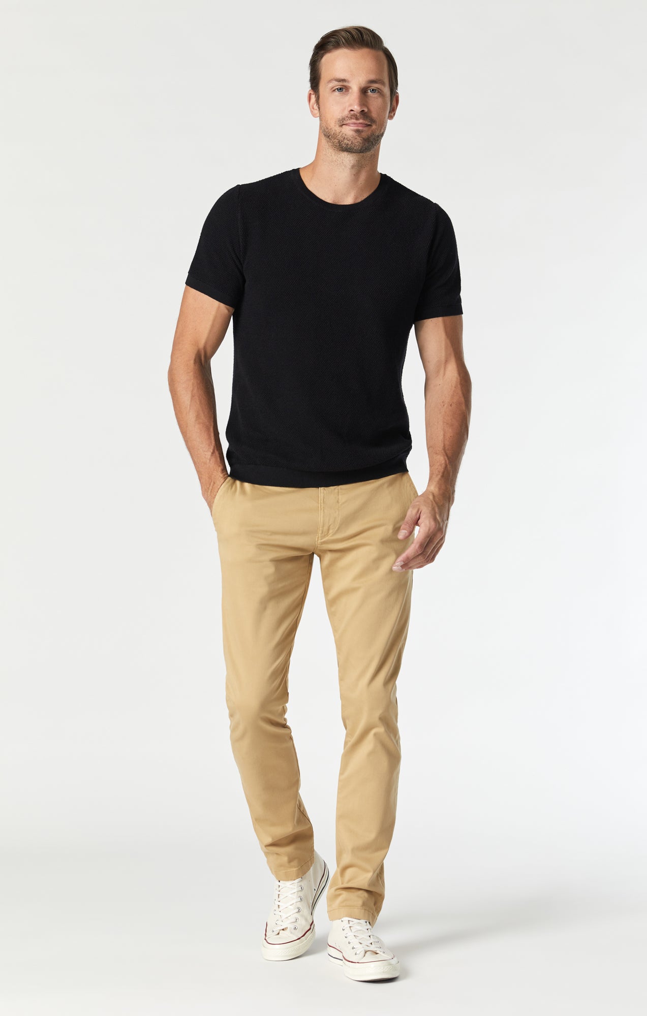 SMF Caramel Brown Slim Fit Chino Pant –