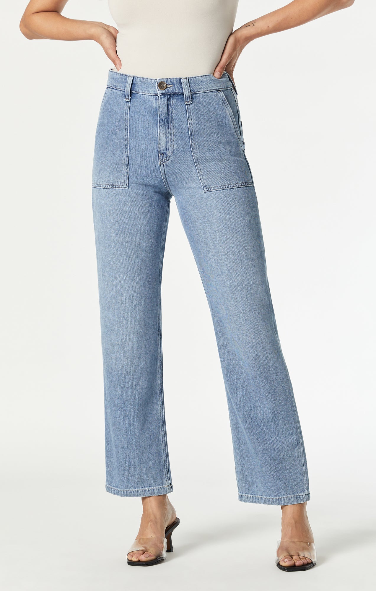 Façonnable Faconnable Jeans Size 12 Womens Blue Denim Pants Wide Leg High  Rise Jeans Casual - $32 - From Javier