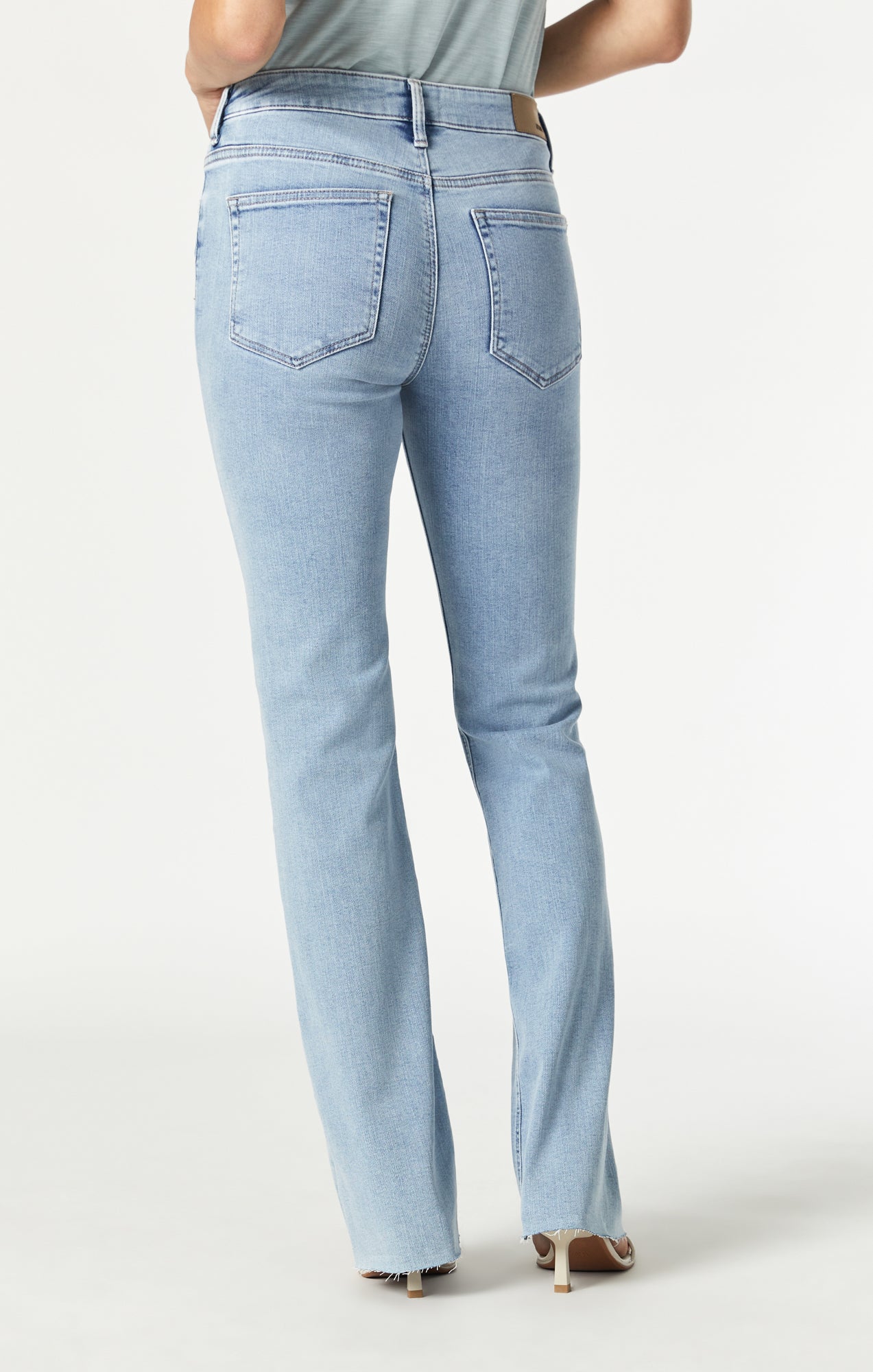 Mavi Women's Maria High-Rise Flare Jeans in Light Brushed Organic Blue